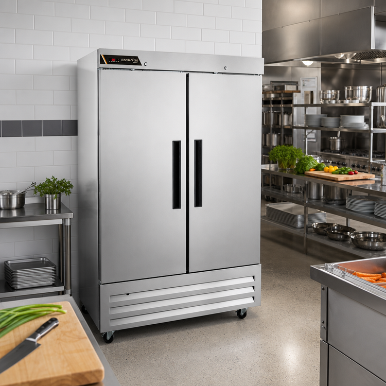 Product image #2 for Traulsen Centerline CLBM-49F-FS-LR Two-Section Reach-In Freezer, 43.88 Cu. Ft., Bottom-Mount, Full-Height Solid Doors