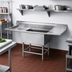 Thumbnail image #2 for Eagle Group Spec-Master 1-Compartment Stainless Steel Sink with Left and Right Drainboards, 90 x 27 Inches