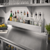 Thumbnail image #2 for Advance Tabco Underbar Basics™ 42 Inch Single-Tier Stainless Steel Speed Rail, Keyhole Mount, 11-12 Bottle Capacity