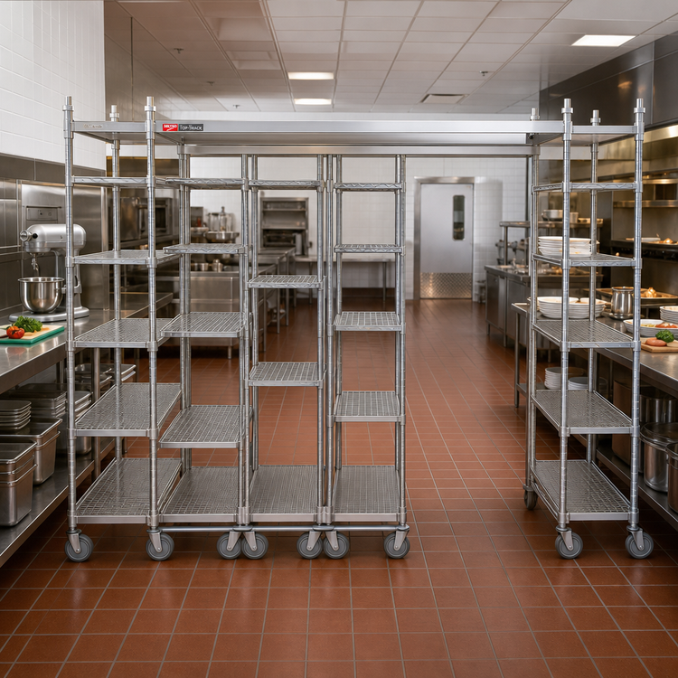 Product image #2 for Metro TOP-TRACK Super Erecta and Super Adjustable 18-Inch Stationary Intermediate Unit Kit