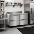 Thumbnail image #2 for Delfield STD4560NP 60-Inch Two-Section Undercounter Worktop Freezer with 4 Drawers, Stainless Steel, 4-Inch Backsplash