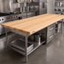 Thumbnail image #2 for John Boos Boos Block Northern Hard Rock Maple Edge-Grain Kitchen Countertop, 96 x 32 x 1-1/2 Inch, Varnique Finish