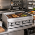 Thumbnail image #2 for Bakers Pride Dante Series 48-Inch Low-Profile Countertop Gas Radiant Charbroiler with Floating Rod Grates and Glo-Stones
