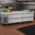 Thumbnail image #2 for Turbo Air PRO Series 96-1/8 Inch Two-Section Refrigerated Chef Base with 4 Drawers and Stainless Steel Flat Top