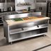 Thumbnail image #2 for La Rosa Electric Hot Food Table with Water Bath, 6 Pan Openings, Open Cabinet Base, 86 x 32 Inches