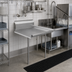 Thumbnail image #2 for Klinger's Trading Straight Clean Dishtable, 36 x 30 Inch, 16/304 Stainless Steel Top, 9 Inch Backsplash