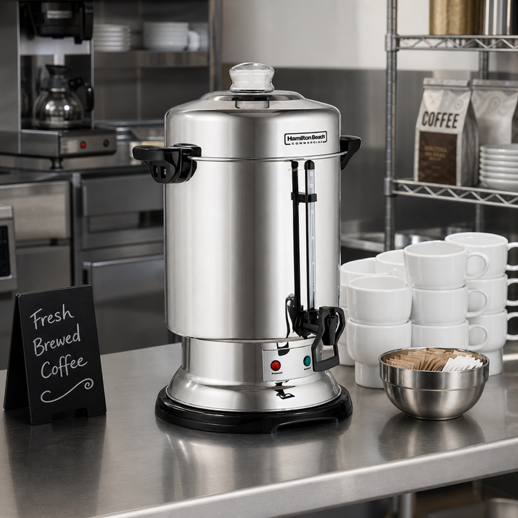 Product image #2 for Hamilton Beach Commercial 60-Cup Stainless Steel Coffee Urn/Percolator