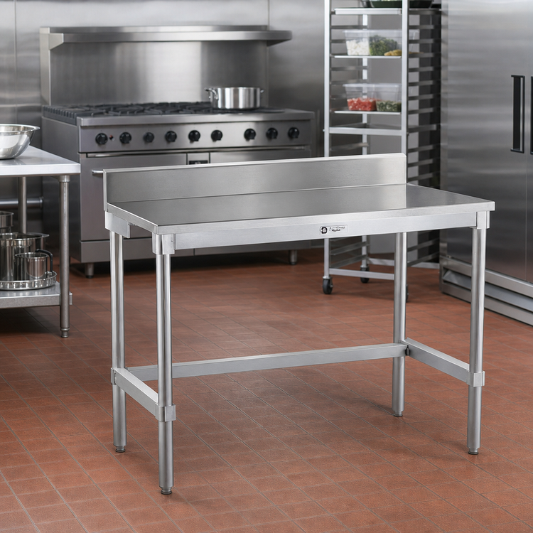 Product image #2 for New Age 84-Inch x 24-Inch Stainless Steel Top Work Table with 6-Inch Backsplash and Aluminum Base