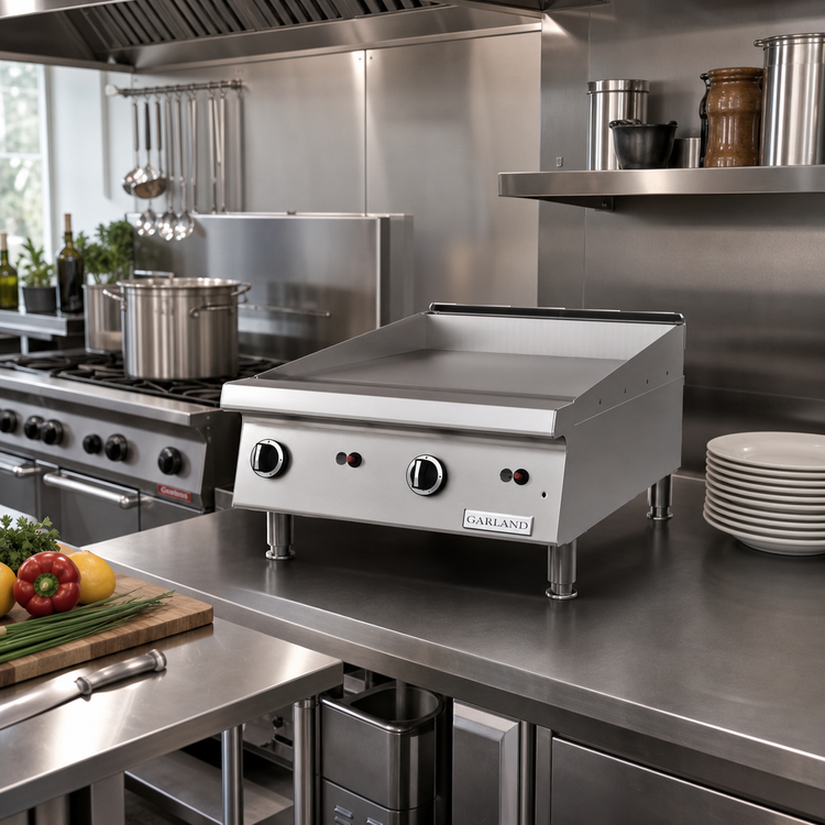 Product image #2 for Garland Signature 24-Inch Heavy-Duty Countertop Gas Griddle, Manual Hi-Lo Controls