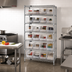 Thumbnail image #2 for Quantum Stationary Bin Wire Shelving System with 8 Shelves and 28 Clear Bins, 36 x 14 x 74 Inches, Chrome Plated
