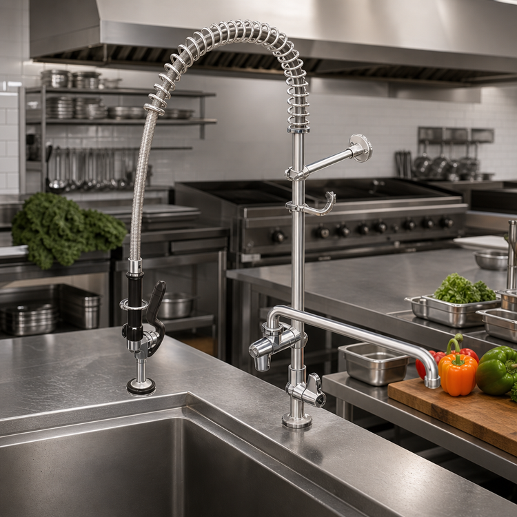 Product image #2 for Equip Single-Hole Deck-Mount Pre-Rinse Unit with 18-Inch Add-On Faucet