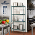 Thumbnail image #2 for EagleGard 4-Tier Add-On Wire Shelving Unit, 30 x 21 x 63 Inches, Blue-Green Hybrid Epoxy Finish
