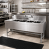 Thumbnail image #2 for Eagle Spec-Bar Four-Compartment Underbar Sink Unit with Left Drainboard, 60 x 19 x 37 Inches