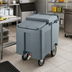 Thumbnail image #3 for Cambro SlidingLid Mobile Ice Caddy, 125 lb Capacity, Granite Gray