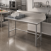 Thumbnail image #2 for John Boos Pro-Bowl 96-Inch Clean Straight Dish Table, Right-to-Left, 16-Gauge 304 Stainless Steel