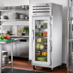 Thumbnail image #2 for True Mfg. - General Foodservice SPEC SERIES STR1R-1G-HC One-Section Glass Door Reach-In Refrigerator with Lock, Stainless Steel Front & Sides