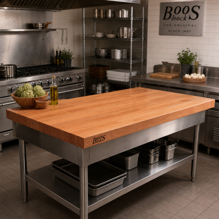 Product image #2 for Boos Block American Cherry Wood Kitchen Countertop with Varnique Finish
