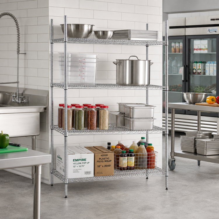 Product image #2 for Advance Tabco Special Value Heavy Duty Chrome Plated Wire Shelf, 42 x 24 Inches