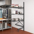 Thumbnail image #2 for Metro SmartLever SM762436-ADD Cantilevered Shelving Add-On Unit Kit, 76.38"H, for 36"W x 24"D Shelves, Epoxy-Coated Steel