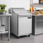Thumbnail image #2 for Maxximum Maxx Cold MVR29MHC MegaTop Salad and Sandwich Prep Table, 7 Cu. Ft., 1 Solid Door, 12 1/6-Size Pans, 9-Inch Cutting Board