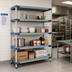 Thumbnail image #2 for MetroMax 4 Add-On All-Polymer Shelving Unit, 5 Shelves, 30 x 24 x 74 Inches, Blue