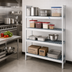 Thumbnail image #2 for Fermostock 4-Tier Polymer Corner Expansion Shelving Unit Kit, 47