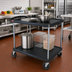 Thumbnail image #2 for Metro myCart Series 2-Shelf Polymer Utility Cart, Black, 400 lb Capacity
