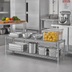 Thumbnail image #2 for Eagle QuadTruss 2-Tier Chrome Front Case Merchandise Wire Shelving Unit, 54 x 14 x 14 Inches