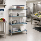 Thumbnail image #2 for Metro MetroMax 4 AX516G4 Blue All-Polymer 4-Shelf Add-On Shelving Unit, Open-Grid, 24W x 24D x 63H