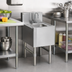Thumbnail image #2 for Spec-Bar 12 x 19 Inch Free-Standing Underbar Hand Sink with T&S Gooseneck Faucet, 304 Stainless Steel