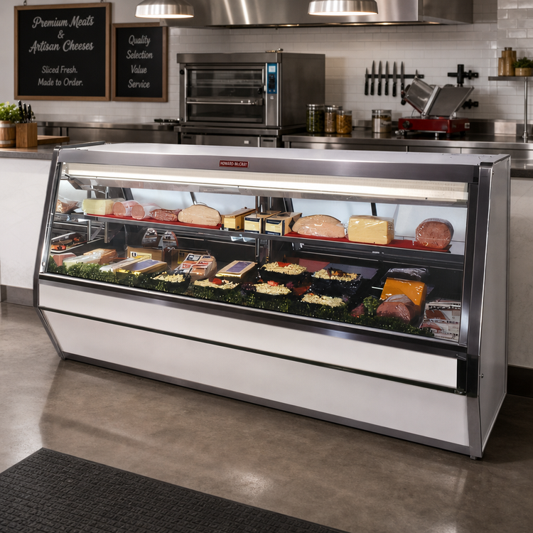 Product image #2 for Howard-McCray 100-1/2-Inch Deli Meat & Cheese Service Case, Straight Glass, Self-Contained Refrigeration, LED Lighting