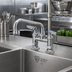 Thumbnail image #2 for T&S Brass Deck Mount Mixing Faucet with 8-Inch Swing Nozzle, 4-Inch Centers