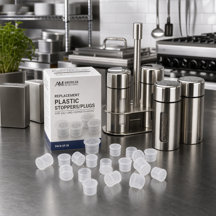 Product image #2 for American Metalcraft Replacement Plastic Stoppers/Plugs for Salt and Pepper Shakers, Pack of 25