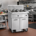 Thumbnail image #2 for Imperial Electric Triple Battery 75 lb. Floor Model Fryer with Built-In Space Saver Filter System and Immersed Elements