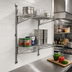Thumbnail image #2 for Eagle Group Double Mid Shelf Bracket for Adjustable Post Wire Wall Mount Shelving, 18-Inch Deep, Stainless Steel