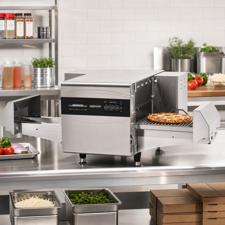 Product image #2 for Ovention Matchbox M1313 Precision Impingement Ventless Electric Countertop Conveyor Oven