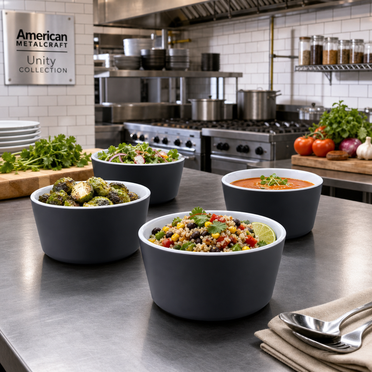 Product image #2 for American Metalcraft Unity Collection 24 oz Graphite Round Tapered Melamine Bowl