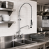 Thumbnail image #2 for Fisher Spring-Style 8-Inch On-Center Splash-Mounted Pre-Rinse Unit with 6-Inch Add-On Faucet