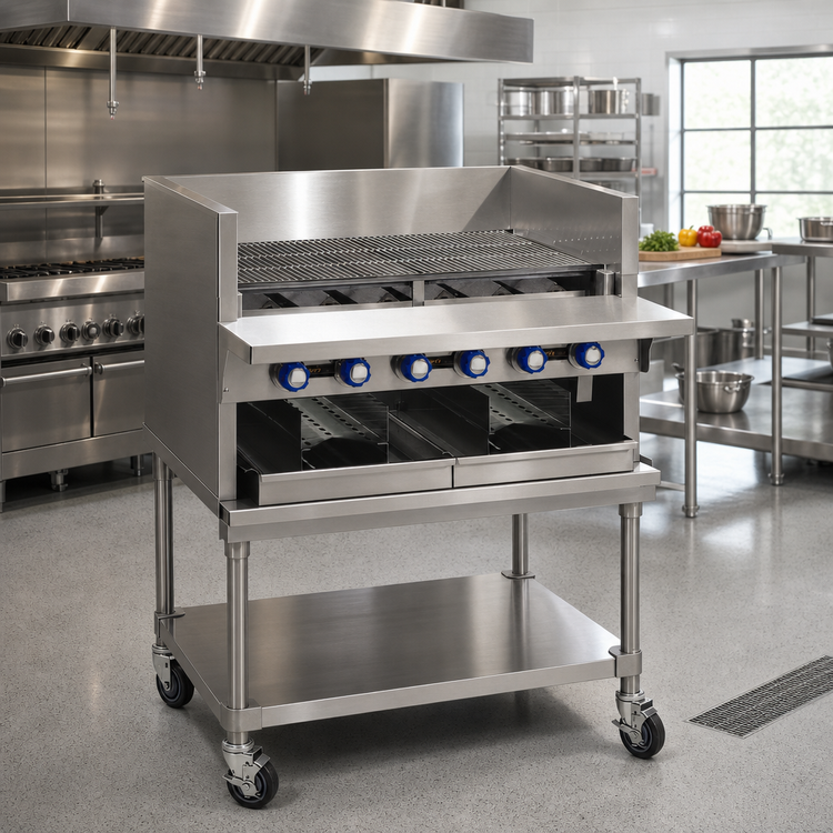 Product image #2 for Imperial 72-Inch Stainless Steel Open Base Equipment Stand with Undershelf for IABA-72