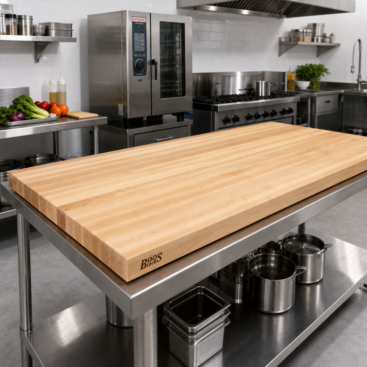 Product image #2 for John Boos Boos Block 144 x 25 Inch Edge Grain Maple Kitchen Countertop, 1-1/2 Inch Thick, Penetrating Oil Finish