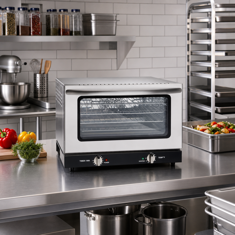 Product image #2 for Omcan USA Half-Size Countertop Electric Convection Oven, 4 Half-Size Pan Capacity