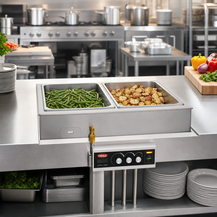 Product image #2 for Hatco HWBLI-2MA Drop-In Modular/Ganged Heated Food Well, Auto-Fill, 2 Full-Size Pan Capacity