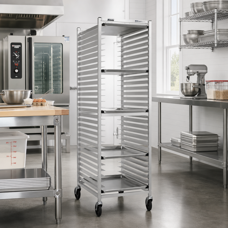 Product image #2 for Panco Mobile Full-Height Open-Side Utility Rack for 20 18 x 26 Inch Pans