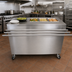Thumbnail image #2 for BK Resources 72-Inch x 30-Inch Stainless Steel Serving Counter with Sliding Door and Drop Shelf