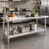 Thumbnail image #2 for 60 Inch x 30 Inch Stainless Steel Undershelf for Work Tables