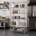 Thumbnail image #2 for Quantum 24 x 18 x 74 Inch 5-Shelf 304 Stainless Steel Wire Shelving Starter Kit