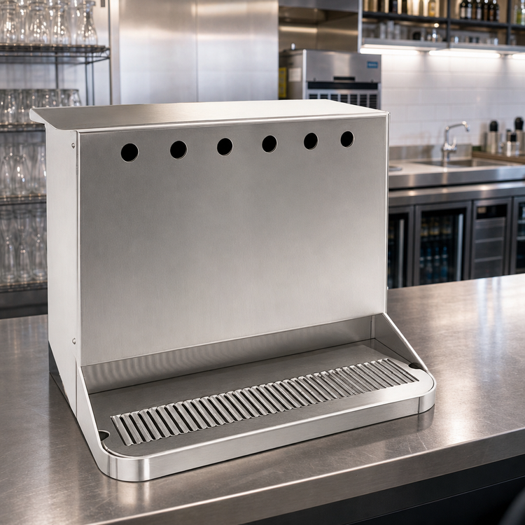 Product image #2 for Micro Matic 6-Faucet Underbar Glycol-Cooled Draft Beer Dispenser Shell with Drip Tray
