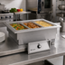 Thumbnail image #2 for Randell 9570-3AWF Drop-In Electric Hot Food Well with Auto Water Fill, 3 Full-Size Pan Capacity