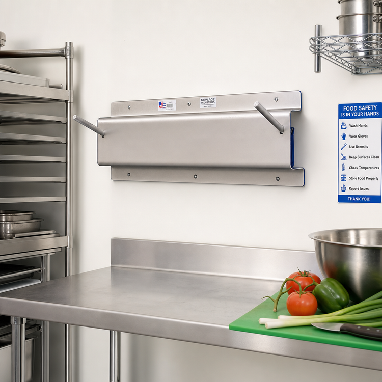 Product image #2 for New Age Wall-Mounted Mat Rack, 42W x 7D x 10H