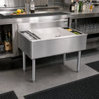 Thumbnail image #2 for Eagle Group 1800 Series B3CT-12D-18-7 36-Inch Underbar Cocktail Unit with 12-Inch Insulated Ice Bin, 7-Circuit Cold Plate and 8 Bottle Wells